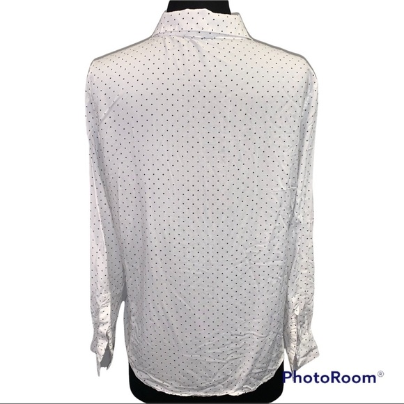 Soft Joie Star & Moon White & Navy Button Down Top Shirt Blouse size Small - Picture 2 of 6